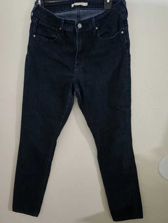 Levi's 721 High Rise Skinny Jeans | Dark Wash Denim | Size W31 L28 - Picture 3 of 7